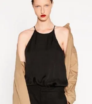 Zara Black‎ Satin Bodysuit thumbnail 2