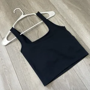 Abercrombie & Fitch Tank Top seamless crop corset womens Black xsmall going out thumbnail 4
