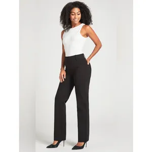 Betabrand NWT Women Small Long Black Two-Pocket Straight Leg Yoga Dress Pants thumbnail 3