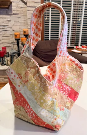 PURSE | handmade, quilted squares handbag Multiple thumbnail 3