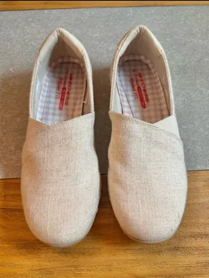 Skechers Breathe-Easy Swayful Natural Linen Slip-On Flats Size 10 thumbnail 1