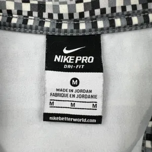 Nike Pro Hyperwarm Pullover Women's M Grey Pixel‎ Print Half Zip Nordic Athletic thumbnail 6