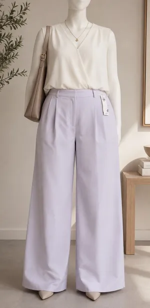 Abercrombie & Fitch NWT Lavender High Rise Ultra Wide Pants 22R 36 thumbnail 1
