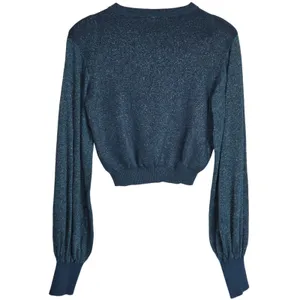 Free People Teal Blue‎ Let It Shine Sweatshirt OB719485 Small thumbnail 2