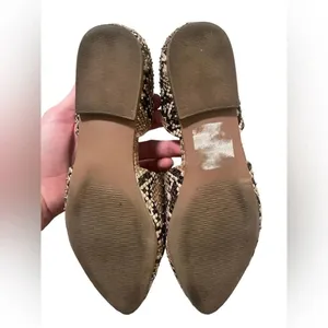 🐍 Steve Madden TALENT Snakeskin Loafers 👠 Studded Slip-On D’Orsay Flats Size 8 ✨ thumbnail 5