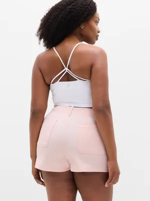 New Athleta 4 Skyline High Rise Tailored 4" Short Pink Sand Size 4 thumbnail 5