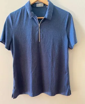 Callaway Size L Large Womens Blue Opti dry Golf Shirt Top EUC thumbnail 3