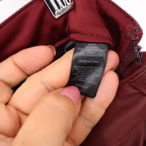 Express Skirt Womens 6 Burgundy Faux Leather Mini Patch Pocket NEW thumbnail 5
