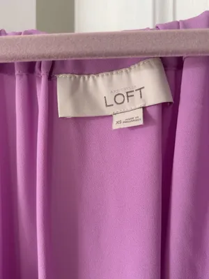 LOFT Lilac Purple Draped Scoop Neck Tank Top XS thumbnail 3