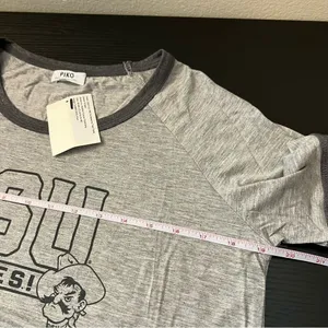 Piko Women’s Gray Oklahoma OSU Pokes Bamboo Top Medium NWT‎ thumbnail 9