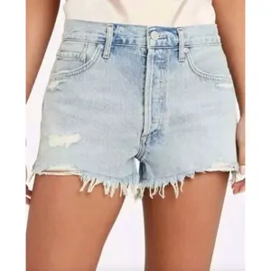 AGOLDE Parker Distressed Cut Off Denim Shorts Bitter Womens Size 25 thumbnail 13