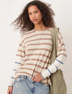 Long Sleeve Free People Top Oversized thumbnail 1