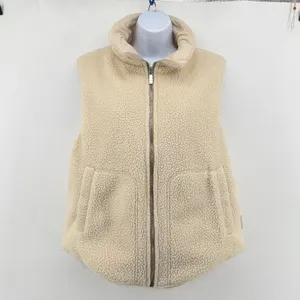 Varley Ellis Gilet Sherpa Reversible Quilted Puffer Vest Medium Beige VAR00942 thumbnail 4