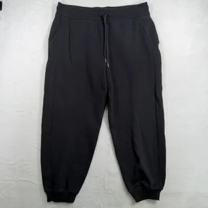 Lululemon 14 Scuba Relaxed High Rise Jogger Black Light Cotton Terry W5CV9S thumbnail 2