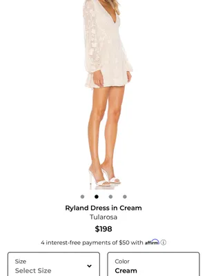 Tularosa Ryland dress in cream NWOT medium thumbnail 2