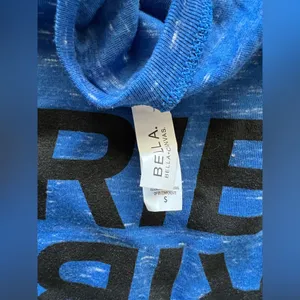 Bella canvas tank. Blue, says TRIBE. Size small. thumbnail 2