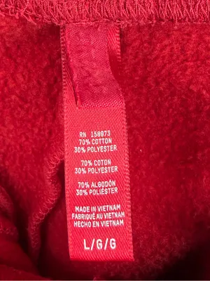 SKIMS Fleece Jogger Sweatpants Women Large Red Cotton Blend Lounge Pants thumbnail 6