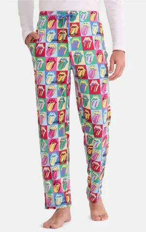 The Rolling Stones Unisex Pajama Pants Size 2XL thumbnail 1