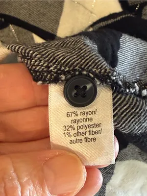 Maurices Black White Plaid Flannel Button Down Shirt Large thumbnail 7