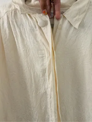 Signature Silk Paisley Textured Neutral Quiet Luxury Old Money Button Down XL thumbnail 5
