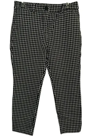 LOFT Sutton Skinny Pants 10P Black White‎ Checkered Petite Office Chic thumbnail 1