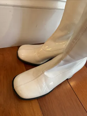 Funtasma Size 6 White Vegan Patent Knee-High Block Heel Gogo Boots thumbnail 5