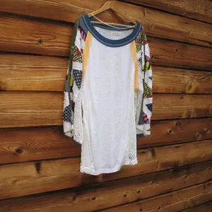 NWT Free People We the Free Serengeti Mixed Media Top thumbnail 7