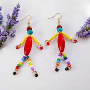 Resin Beaded Dangle Earrings Ethnic Bohemian‎ Style Perfect for Parties & Casual thumbnail 7