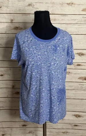 Marine Layer Swing Crew classic light blue/white short sleeve t-shirt Size Small thumbnail 1