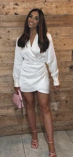 Zara Satin Effect Mini Party Coctail Date Shower Wedding Night Out Long Sleeve dress thumbnail 6