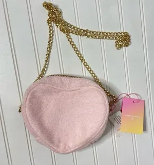 Stoney Clover Lane x Target Terry Cloth Heart Crossbody Bag Purse thumbnail 5