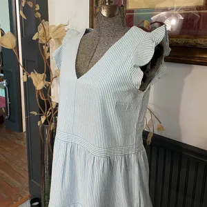 Southern Tide Evelyn Seersucker Tiered Blue & White Cotton Dress - Sz XS 💚🎀 thumbnail 5
