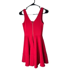 Lulus Home Before Daylight Red Square neck Sleeveless Skater Dress Size XS‎ thumbnail 7