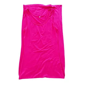 NWOT Hot Pink Maxi Dress Sleeveless Scoop Neck Bodycon‎ Neon Fuchsia Small thumbnail 4