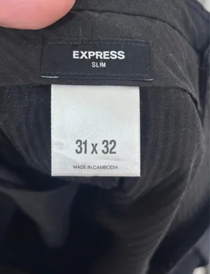 Express Men’s Slim Fit Black Dress Pants 31x32 thumbnail 5