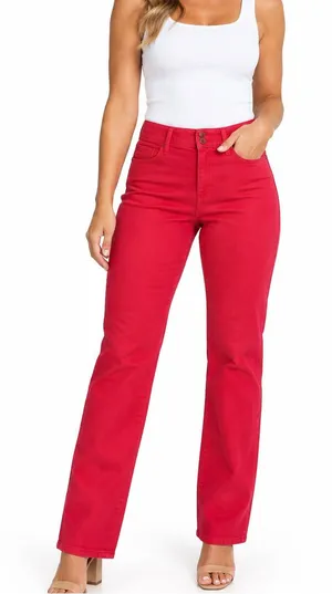Lilly Pulitzer Worth Pink Straight Jeans size 12 thumbnail 1
