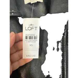 Ann Taylor Black Vegan Leather Edgy Moto Jacket NWT Women Sz XS thumbnail 8