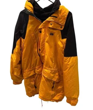 Men’s Large Yellow Black CB Sports Color Block Winter Snow Zip Ski Jacket thumbnail 1