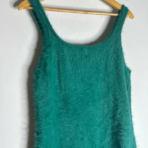 Aerie‎ Green Fuzzy Sweater Dress Medium CP0341 thumbnail 5