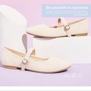 NWT ~ Women's Beige Mary Jane Round Toe Ballet Flats Dressy Fabric Shoes Size 10 thumbnail 6