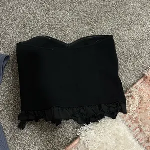 Black Strapless Bustier Top thumbnail 2