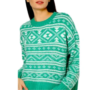 American Eagle Snowdrift Fair Isle Sweater | Green & White | Large thumbnail 13