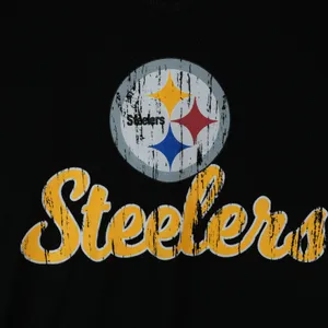 NFL Team Apparel Pittsburgh Steelers T-Shirt Womens XL‎ Black Sleepwear thumbnail 3