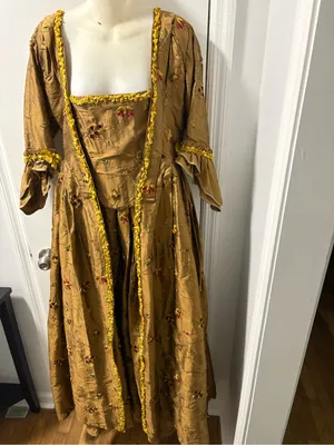 Gold rococo 18th century dress Size L thumbnail 7