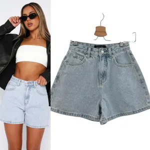 White Fox Boutique Hurt Feelings Denim Shorts Powder Blue Wash Size‎ XXS thumbnail 2
