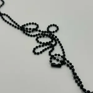 Chrome Active Black Cross Necklace Long Link Pendant Chain Christian Crucifix Jewelry Unisex thumbnail 5