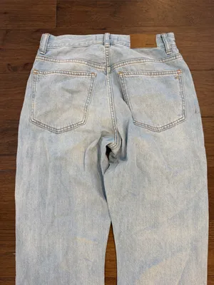 Madewell 90s Straight Crop Jeans Light Wash Distressed Size 26 - P29 thumbnail 7