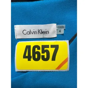 Calvin Klein Color Block‎ Sheath Dress Sleeveless Career Belted Blue Black thumbnail 11