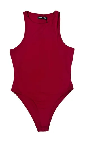 Shein BAE Dark Red Microfiber Sleeveless Bodysuit Size‎ Medium thumbnail 1