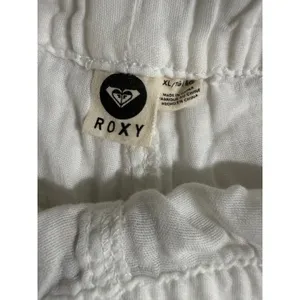 Roxy Womens White Cotton Gauze Shorts XL Elastic lllWaist Braided Drawstring thumbnail 2